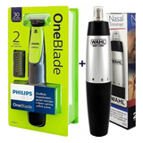 Barbeador Philips Oneblade One Blade + Aparador Wahl Nasal