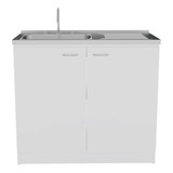 Mueble Inferior Cocina Napoles 100cm (2c) Blanco Mqz