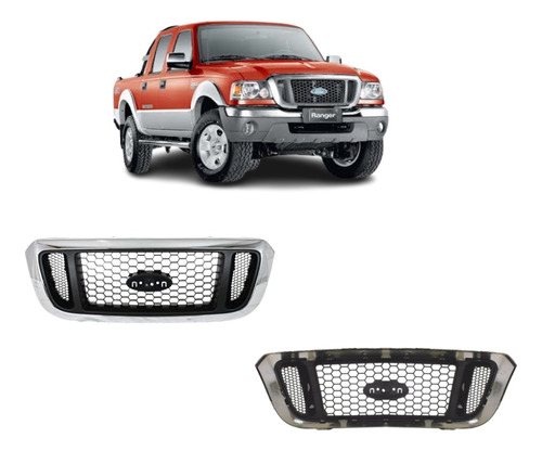 Parrilla Frontal Para Ford Ranger 2006-2008 Foto 2