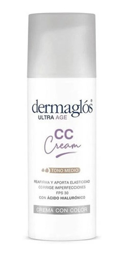 Cc Cream Dermaglos Ultra Age Tono Medio C/acido Hialuronico