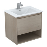 Mueble De Baño Delfos Un Cajón Y Repisa Con Lavamanos 600 Mm