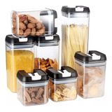 Set De Contenedor De Alimentos X6 Cocina Despensa Plastico