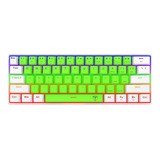 Teclado Mecanico T-dagger Arena Verde/blanco Rainbow 3 Cts