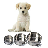 Pet Dog Coop Cups Tazón De Fuente De Alimentación De Acero