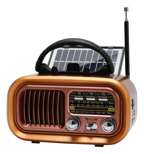 Gorgetant Radio Retro Portatil Con Bluetooth, Pequena Radio
