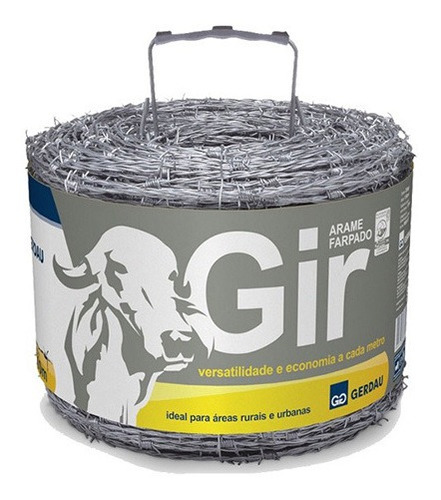 Arame Farpado Gir Gerdau 1,6mm 250kgf Galvanizado