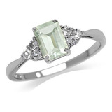 1.09ct Silvershake. Natural Verde Amatista Y Topacio Blanco 