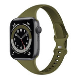 Malla Para Apple Watch 42/44/45mm Se-7a1 - Slim  Verde Oliva