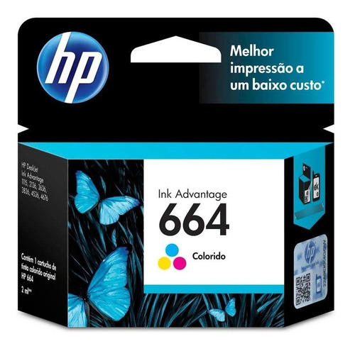 Cartucho Hp 664 Color Original F6v28ab - 2136 2676 3776 5076