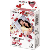 Rollo Fujifilm Instax Mini Instantanea Borde Heart Sketch En
