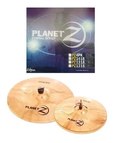 Set Platillos Zildjian Zp1418 Planet Z Hi Hat 14+ C Ride 18.