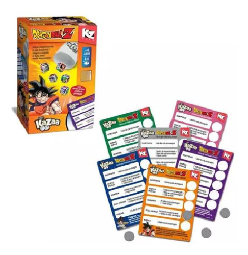 Jogo De Dados E Cartas Kazaa Dragon Ball Z 1261 Elka