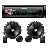 Mp3 Pioneer Mvh-x700br Bluetooth Karaokê Spotify + Kit 2 Via