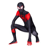 Disfraz De Spiderman Para Cosplay De Miles Morales Para Adul
