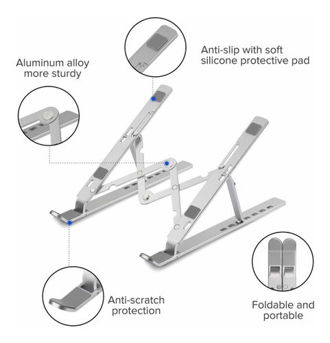 Base Para Laptop iPad Ajustable Plegable Aluminio Intelite