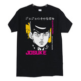 Polera Jojo's Bizarre Josuke Cara Stencil Anime Poleradicto