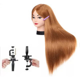 Cabeza Con Cabello Para Entrenamiento De Peluquería 60cm