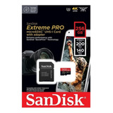 Memoria Sandisk Extreme Pro 256gb  200mb/s Con Adaptador Sd