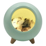 Luminária De Mesa Noturna Gatinho De Pelúcia Quarto Infantil