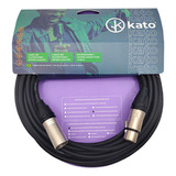 Cabo De Microfone Kato K2 Xlr Xlr Balanceado 5 Metros Preto