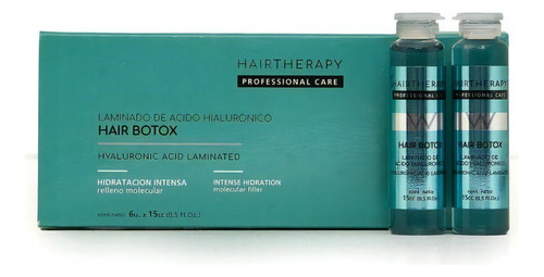 Hair Therapy Ampollas Láminado Hialurónico Botox Caja X6uni