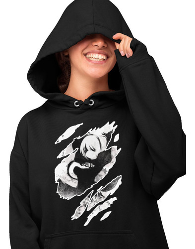 Sudadera Negra Gamer N-ier Automata Japan