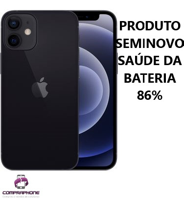 iPhone 12 Mini 64gb Preto - Excelente - Usado