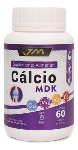 Vitamina Cálcio + Magnésio + Vitamina D3 + K2 60 Caps 