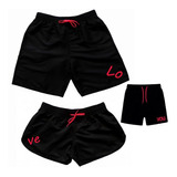 Kit Familia Conjunto Shorts 3 Peças - 2 Adultos - 1 Infantil