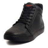 Zapato Deportivo En Cuero Villabonr Vtb-3050 Negro