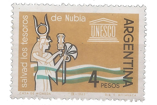 Argentina 674 Gj 1263 Variedad Catalogada $$$ Nubia Año 1963