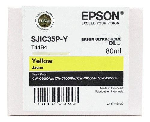 Tinta Yellow  Para Impresora  Color Works C6000/6500