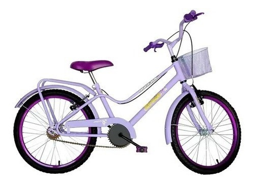 Bicicleta Infantil Brisa Monark Aro 20 Violeta Com Rodinhas