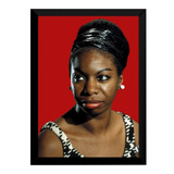 Quadro Nina Simone Jazz Arte Foto Poster Moldurado