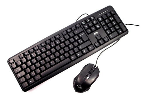 Kit Teclado Y Mouse Usb Gio G11 Laptop Pc Slim Waterproof Color Del Teclado Negro