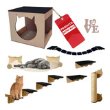 Playground Gato 10 Pcs Ponte Prateleira Degrau Caixa (g)