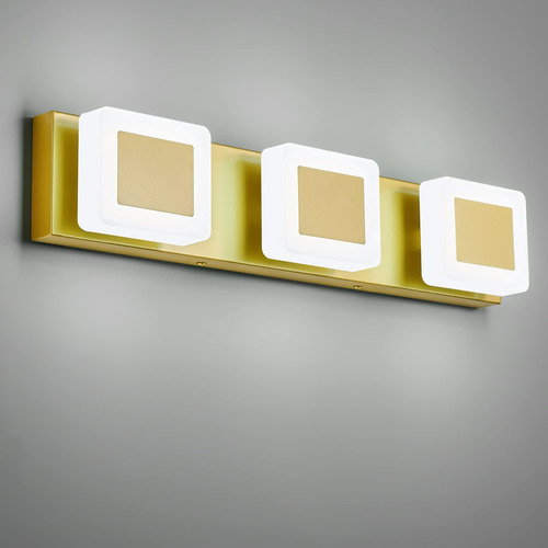 Fdpby 3 Led Baño Sobre Espejo Acrílico Dorado Tocador Modern