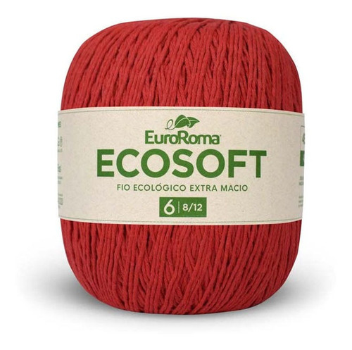 Barbante Ecosoft Euroroma Nº06 422g- 1000 Vermelho