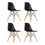 Kit 4 Cadeiras Eames Eiffel Pé Palito Mesa Jantar Recepção