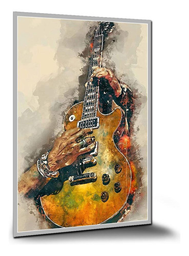 Placa Decorativa Musica Guitarras E Pedais A5 20x15cm I