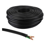 Cable Uso Rudo 3x14 Alucobre Keer Rollo 100m Antiflama Color De La Cubierta Negro