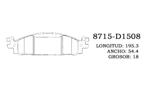 Pastilla De Freno Delantera Ford Taurus 2012-2013-2014 8715 Foto 2