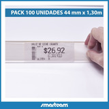 Porta Precio Plano Autoadhesivo / 44 Mm X 130 Cm / Pack 100