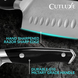 Cutluxe Santoku Knife - 7 Damasco Japonés Aus-10 Cuchillo Pa