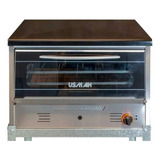 Horno Pizzero A Gas Usman H12 Con Puerta De Vidrio 12 Moldes