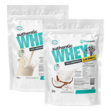 Kit 2 Authentic Whey 900g Natural + Sorvete Coco - Wise