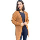 Kimono Cardigan Feminino Tricô Trançado Casaquinho Inverno