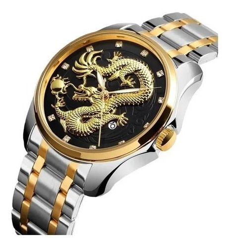 Reloj Para Caballero Skmei Dragon + Calendario  Envio Gratis