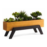 Base Y Maceta Macetero Para Plantas De Madera Decorativo