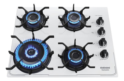 Fogão Cooktop 4 Bocas Branco Gás Itamaster Itatiaia Tr Chama